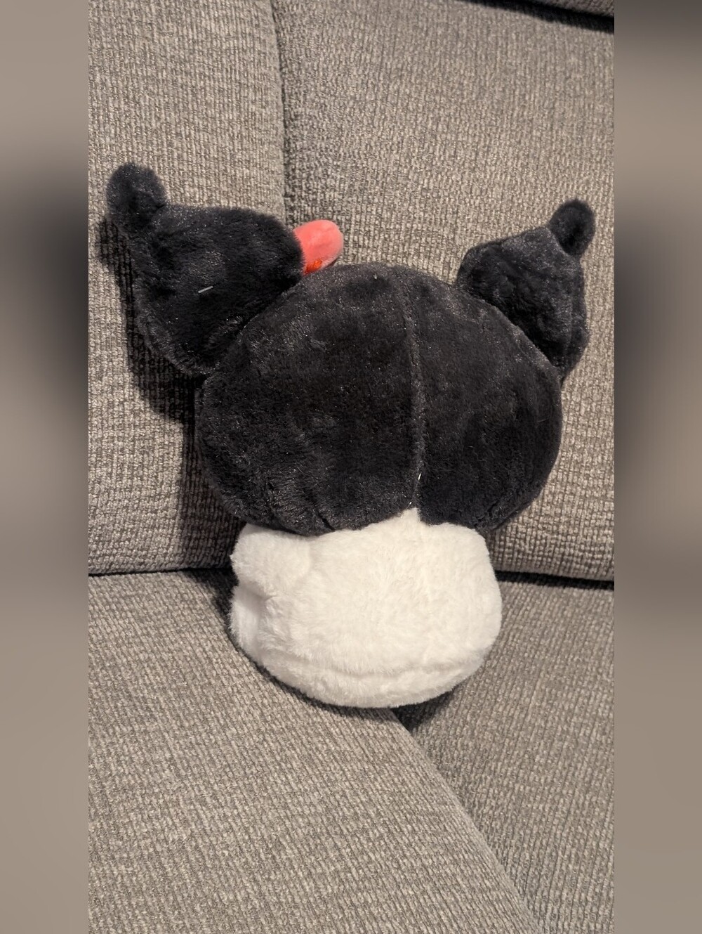Kuromi Black & White Plush Character with Pink Bow and Strawberry Nwot - Picture 4 of 5